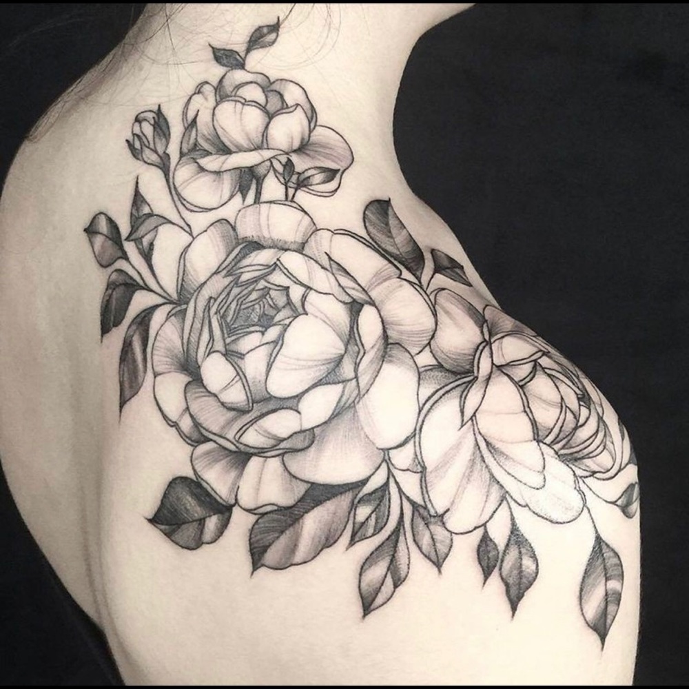 Temporary Flower Tattoo
